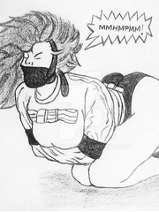 Gagged crazy woman