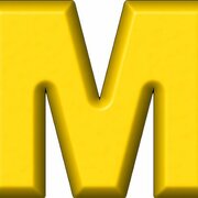 YellowMFridgeMagnet